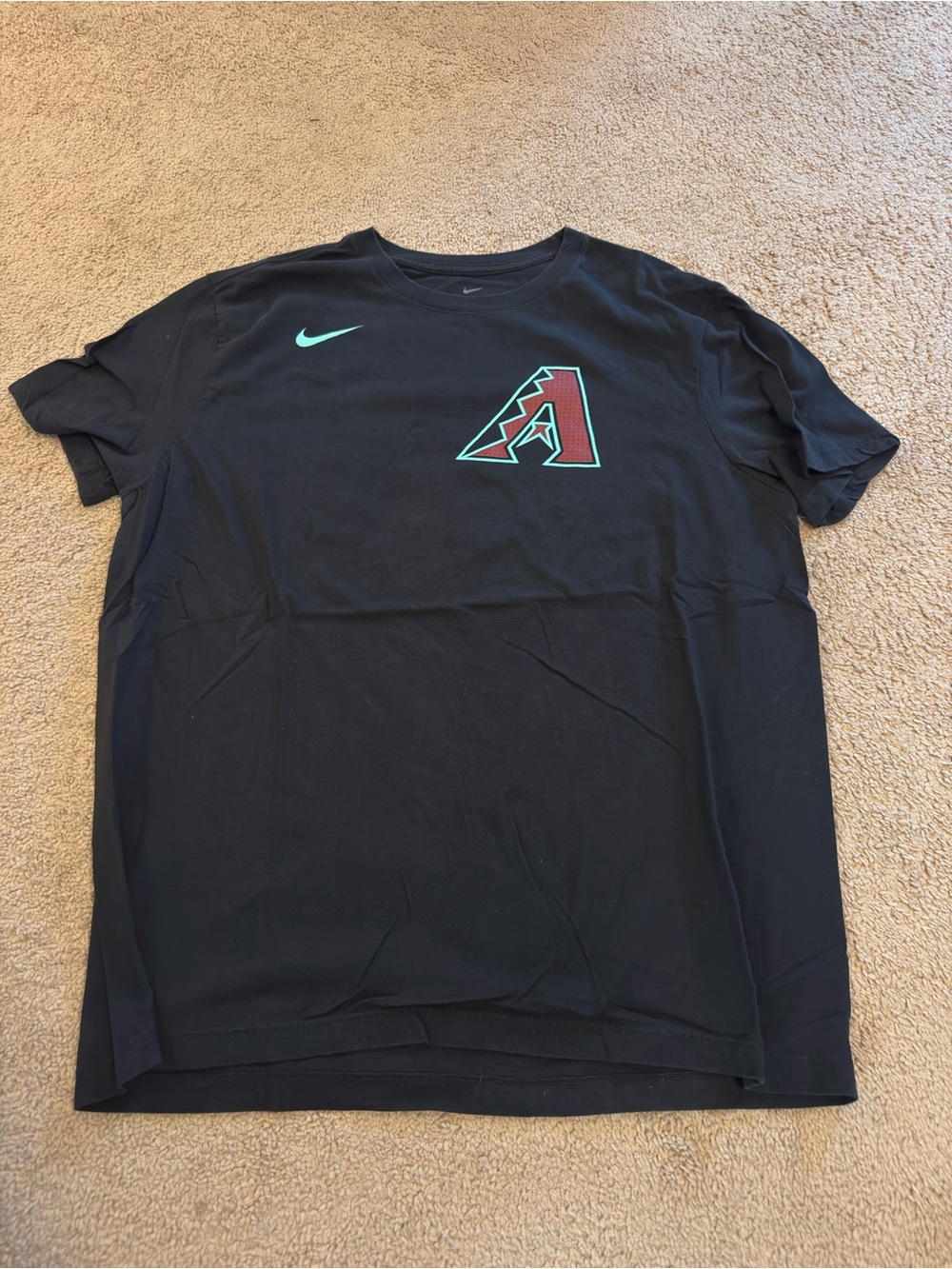 Nike Arizona Diamondbacks Corbin Carroll Black Logo Tee XL